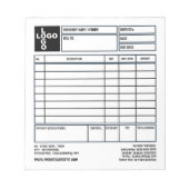 Bloc-note Facture/devis de petite entreprise Pro-Logo (Devant)