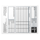Bloc-note Facture/devis d'entreprise Pro-Logo (Devant)
