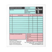 Bloc-note Facture/devis pour petites entreprises Pro-Logo (Devant)