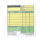 Bloc-note Facture/devis pour petites entreprises professionn (Devant)