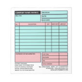 Bloc-note Facture/devis pour petites entreprises professionn (Devant)