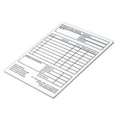 Bloc-note Facture/devis professionnels de grande taille (Incliné)