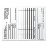 Bloc-note Facture/devis professionnels de grande taille (Devant)