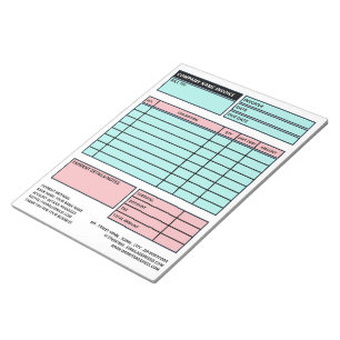 Bloc-note Facture/devis professionnels de grande taille