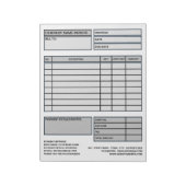 Bloc-note Facture/devis professionnels de grande taille (Tourné)