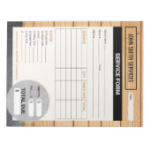 Bloc-note Facture du formulaire de service de rénovation rés (Devant)