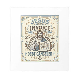 Bloc-note Facture Jésus Dette Annulée Facture Jésus Dette Pe