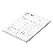 Bloc-note Facture minimale (Tourné)