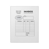 Bloc-note Facture professionnelle personnalisée (Tourné)