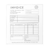Bloc-note Facture professionnelle personnalisée (Devant)