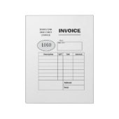 Bloc-note Facture professionnelle personnalisée (Tourné)