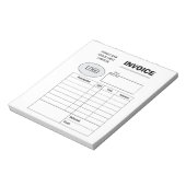 Bloc-note Facture professionnelle personnalisée (Tourné)