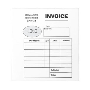 Bloc-note Facture professionnelle personnalisée