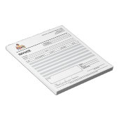 Bloc-note Facture/Reçu de garderie propre (Incliné)
