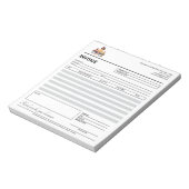 Bloc-note Facture/Reçu de garderie propre (Tourné)