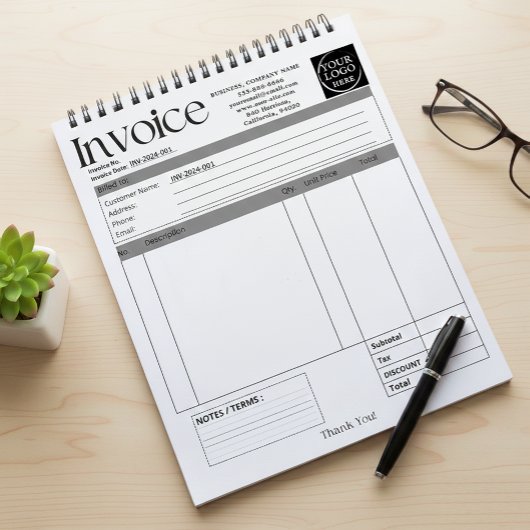 Bloc-note Facture Reçu de Vente pour Petite Entreprise avec