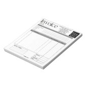 Bloc-note Facture Reçu de Vente pour Petite Entreprise avec (Tourné)