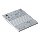 Bloc-note Facture / Reçu du service de nettoyage élégant  (Incliné)