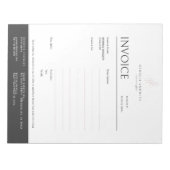 Bloc-note Facture Rose Pâle Professionnelle Élégante Minimal (Devant)