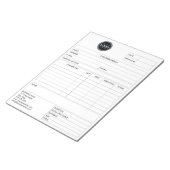 Bloc-note Facturer un reçu de formulaire de vente d'entrepri (Incliné)