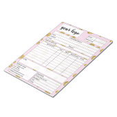 Bloc-note Facturer un reçu de formulaire de vente d'entrepri (Incliné)