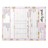 Bloc-note Facturer un reçu de formulaire de vente d'entrepri (Devant)