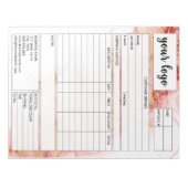 Bloc-note Facturer un reçu de formulaire de vente d'entrepri (Devant)