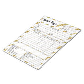 Bloc-note Facturer un reçu de formulaire de vente d'entrepri (Incliné)