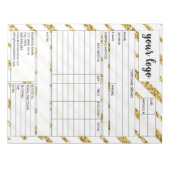 Bloc-note Facturer un reçu de formulaire de vente d'entrepri (Devant)