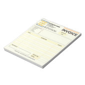 Bloc-note Factures de vente imprimables personnalisées | Log (Tourné)