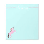 Bloc-note Faetastic unicorn rose personnalisation (Devant)