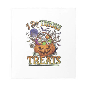 Bloc-note Faire des tours friandises Halloween Citrouille Pa