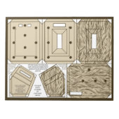 Bloc-note faire en bois imprimer carte photo cadre ornement (Devant)