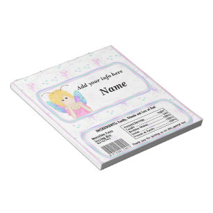 Bloc-note Fairy Birthday Candy Bar Wrapper Party Faveurs