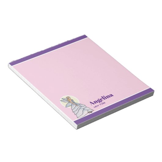 Bloc-note Fairy Princess Petals Robe Mode Illustration (Incliné)