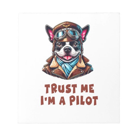 Bloc-note Faites-moi confiance, je suis pilote (Devant)
