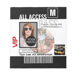 Bloc-note Faites votre propre VIP Pass 8 façons de personna