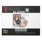 Bloc-note Faites votre propre VIP Pass 8 façons de personnal (Devant)