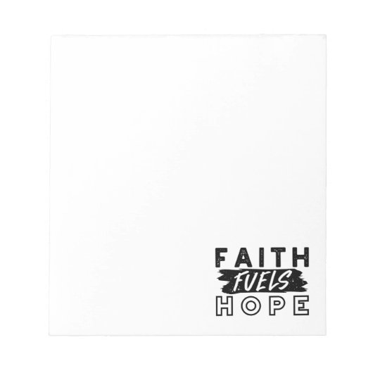 Bloc-note Faith Fuels Hope Quote – Uplifting Christian Art (Devant)