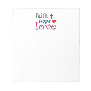 Bloc-note Faith Hope Love Cross Heart