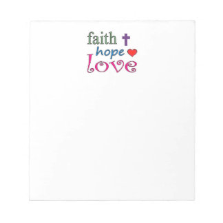 Bloc-note Faith Hope Love Cross Heart