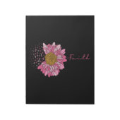 Bloc-note Faith Pink Flower Cancer Sensibilisation (Tourné)