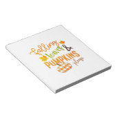 Bloc-note Falling Feuille & Citrouille Please Thanksgiving (Incliné)