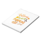 Bloc-note Falling Feuille & Citrouille Please Thanksgiving (Tourné)