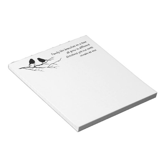 Bloc-note Famille comme des branches sur un arbre Dire avec (Incliné)