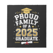 Bloc-note Famille Fière D'Un Diplôme De 2025 (Devant)