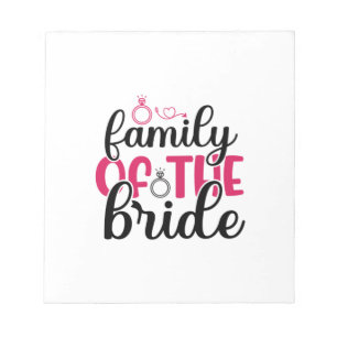 Bloc-note Famille mariage De La Mariée