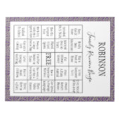 Bloc-note Famille Réunion Bingo Jeu 3 (Devant)