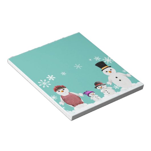 Bloc-note famille snowman (Incliné)
