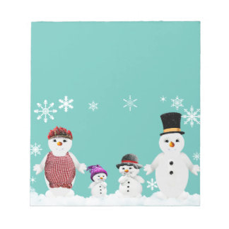 Bloc-note famille snowman